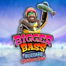 Official Slots logo: Bigger Bass Blizzard Christmas Catch by Pragmatic Play at Crown Pokies Casino
