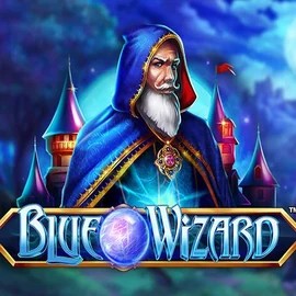 Blue Wizard slot logo by Quickspin at Crown Pokies Casino