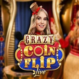 Logo of Crazy Coin Flip from Evolution at Crown Pokies Casino