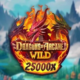 Dragons of Arcane Wild slot logo by Foxium at Crown Pokies CasinoDragons of Arcane Wild