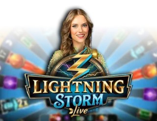 Lightning Storm logo by Evolution at Crown Pokies Casino