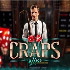 Official Live Casino logo: Live Craps by Evolution at Crown Pokies Casino