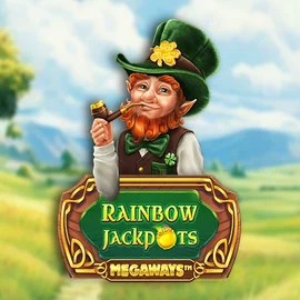 Rainbow Jackpots Megaways logo by Red Tiger Gaming at Crown Pokies Casino