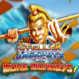 Stellar Jackpots with More Monkeys slot visual from Lightning Box Game available on crown-pokies.bet