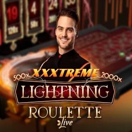 Official Live Casino logo: XXXtreme Lightning Roulette by Evolution at Crown Pokies Casino